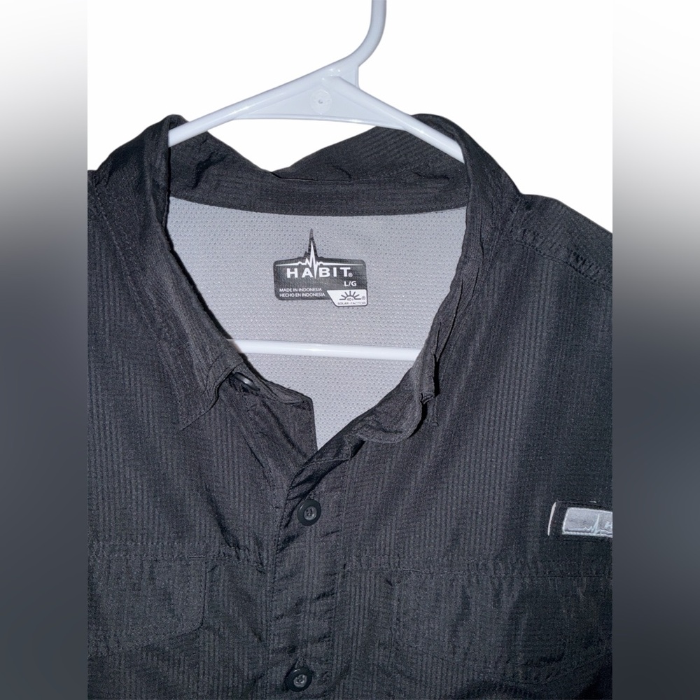 Habit 40+ Solar Factor Outdoor Button Down, Mens Size Large - Picture 3 of 3